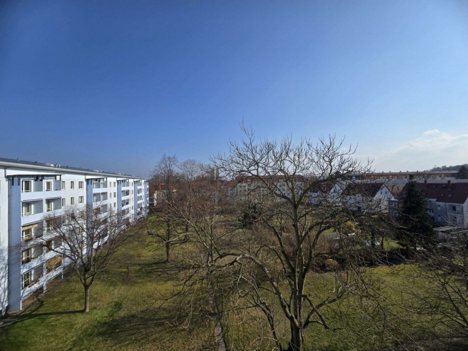 Ausblick aus der Wohnung Etagenwohnung Dresden