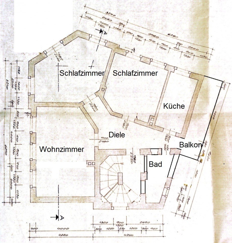 Grundriss OG Zweifamilienhaus Dresden