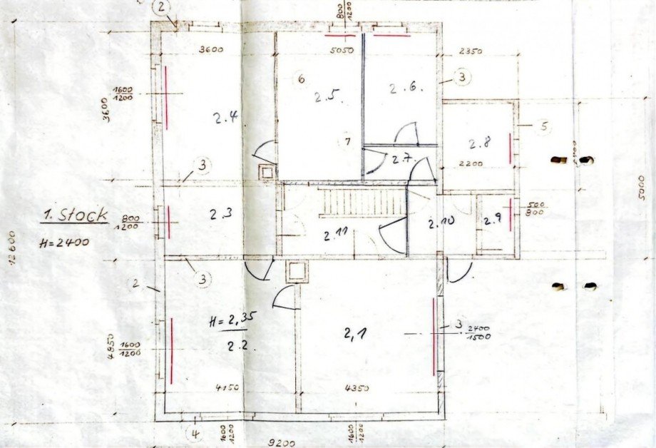 Grundriss OG Zweifamilienhaus Freiberg