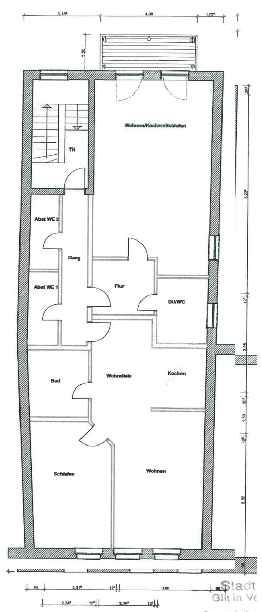 Grundriss 2. OG Mehrfamilienhaus Freiberg