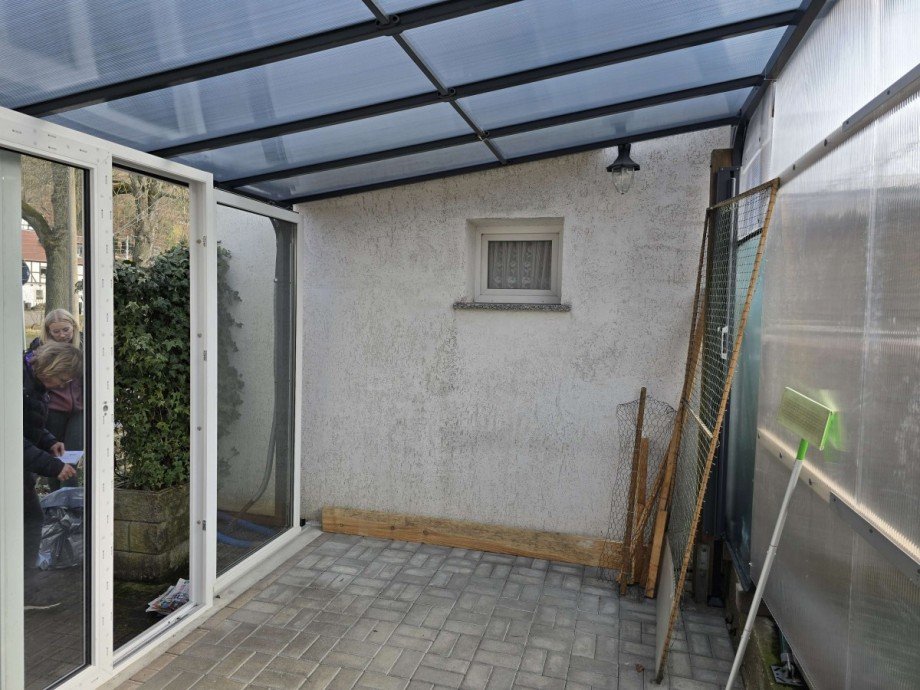 windgesch�tzte Terrasse Einfamilienhaus Bannewitz